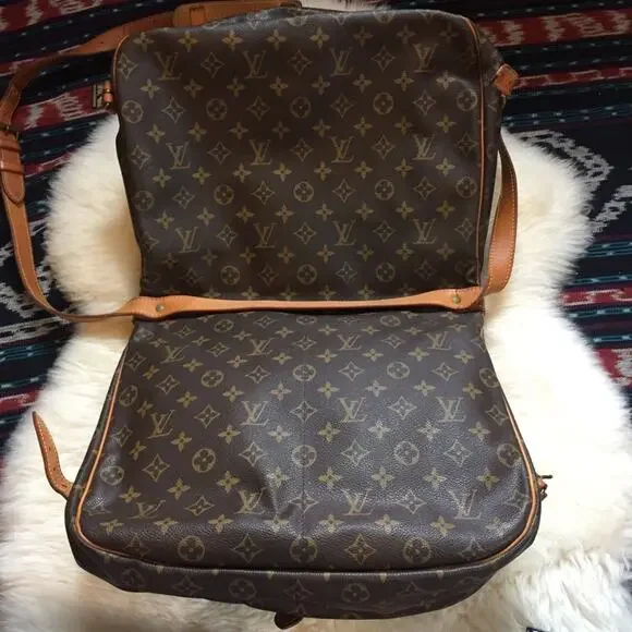 Louis Vuitton Saumur 35 crossbody bag carryall monogram vintage - Picture 7 of 8